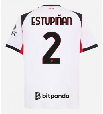 AC Milan Pervis Estupinan #2 Replik Auswärtstrikot 2025-26 Kurzarm